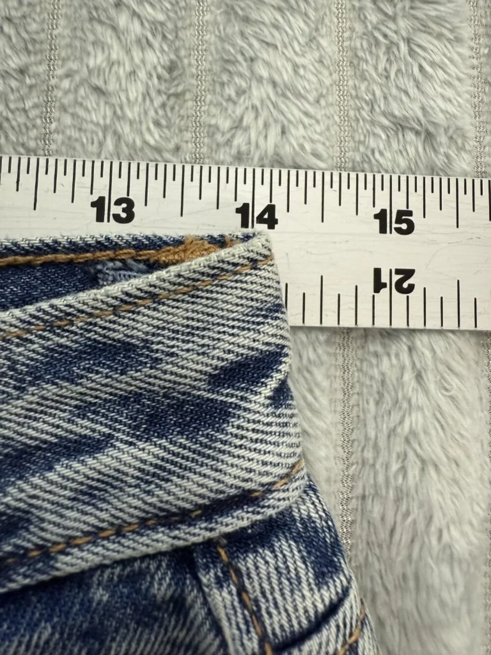 Old Navy Acid Wash Denim Cutoff Jean Shorts Girls 16 Blue Let Down Hem Summer